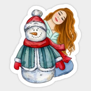 Snowman Sticker